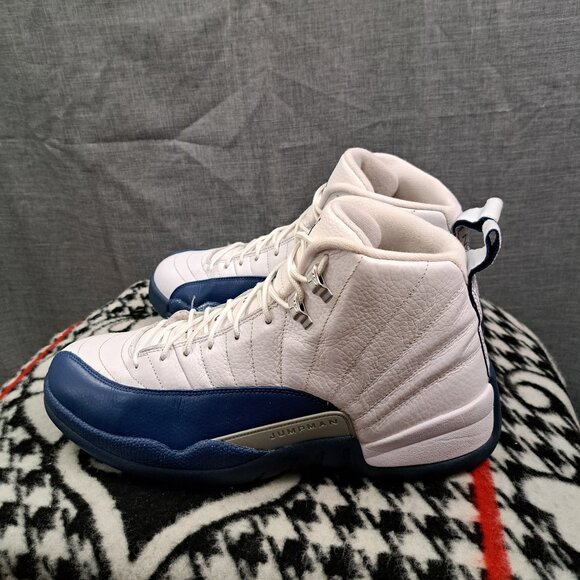 Size 13 Men Nike Air Jordan 12 Retro French Blue White Leather 2015 - Picture 1 of 14